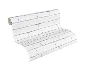 A.S. Création AS. Carta da parati Création Authentic Walls 10,05 m x 0,53 m colore grigio e bianco 301692