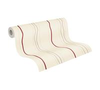 A.S. Création Avenzio 958731 95873-1 - Carta da parati in tessuto non tessuto, 10,05 m x 0,53 m, colore: crema rosso beige