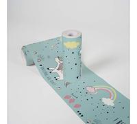 A.S. Création Bordi Adesivi Per Pareti Lovely Kids Sweet Unicorn 5.00 m x 0.155 m Turchese Rosa Giallo Prodotto in Germania 403746