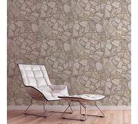 A.S. Création Bricks & Stones 389312 - Carta da parati in tessuto non tessuto, 10,05 m x 0,53 m, prodotta in Germania