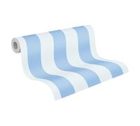 A.S. Création Carta da parati a righe Little Love in tessuto non tessuto, 10,05 m x 0,53 m, colore: blu/bianco, made in Germany 381485 38148-5
