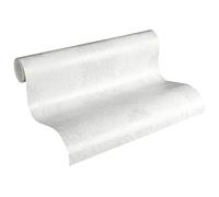 A.S. Création Carta da parati barocca bianco e nero in tessuto non tessuto con glitter, 10,05 m x 0,53 m, bianco 361661