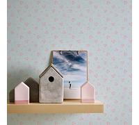 A.S. Création Carta da parati - Carta parati floreale con motivo a fiori in blu, rosa e bianco - Carta parati per diverse stanze - Carta parati tessuto non tessuto in 10,05 m x 0,53 m