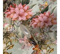 A.S. Création Carta da parati con fiori, verde, rosa, 381771, in tessuto non tessuto, per camera da letto, soggiorno, 10,05 x 0,53 m, Made in Germany