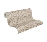 A.S. Création Carta da parati di design, effetto 3D, beige, oro, giada, 395071, di alta qualità, in tessuto non tessuto con effetto metallizzato, 10,05 m x 0,53 m, made in Germany