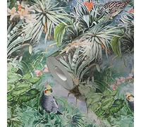 A.S. Création Carta da parati effetto floreale verde blu 381792 giungla, carta da parati in tessuto non tessuto con animali floreali, 10,05 x 0,53 m, Made in Germany