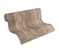 A.S. Création Carta Da Parati Effetto Legno Elements Carta da parati tessuto non tessuto 10.05 m x 0.53 m Beige Marrone Prodotto in Germania 954053 95405-3