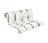 A.S. Création Carta Da Parati Effetto Legno Elements Carta da parati tessuto non tessuto 10.05 m x 0.53 m Bianco Crema Grigio Prodotto in Germania 953701 95370-1