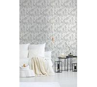 A.S. Création Carta Da Parati Floreale Attractive tessuto non tessuto 10.05 m x 0.53 m Grigio Verde Bianco Prodotto in Germania 378303 37830-3