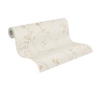 Parati Con Sottile Disegno Tralicci E Textiloberfläche - Beige , Crema, Marrone