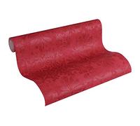 A.S. Création, Carta da parati in Memory effetto vintage floral 10,05 m x 0,53 m Metallic Rosso Made in Germany 329873 32987 - 3