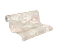 A.S. Création Carta da parati in tessuto non tessuto - Carta parati floreale in marrone, rosso e crema - Carta parati per diverse stanze - Carta da parete in 10,05 m x 0,53 m