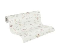 A.S. Création Carta da parati in Tessuto Non Tessuto - Carta parati floreale in Multicolore, Verde e Crema - Carta parati per diverse stanze - Carta da parati in 10,05 m x 0,53 m