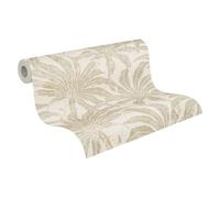 A.S. Création Carta da parati in tessuto non tessuto, motivo piante beige, oro, giada 395015, di alta qualità, per soggiorno, 10,05 m x 0,53 m, made in Germany