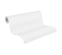 A.S. Création Carta da parati in tessuto non tessuto, tinta unita, 316011, colore bianco, per diversi ambienti, 10,05 m x 0,53 m