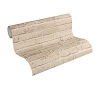 A.S. Création Carta Da Parati Mattoni Elements Carta da parati tessuto non tessuto 10.05 m x 0.53 m Beige Prodotto in Germania 355812 35581-2