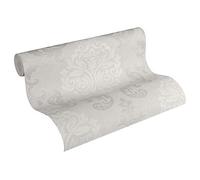 A.S. Création Carta da parati non tessuto - Carta parati barocca in crema, argento e beige - Carta parati per diverse stanze - Carta da parete in 10,05 m x 0,53 m