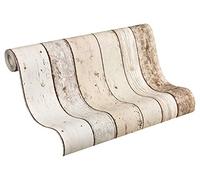 A.S. Création Carta da parati non tessuto - effetto legno in beige, marrone e bianco - per diverse stanze - da parete in 10,05 m x 0,53 m