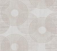 A.S. Création Carta Da Parati Pois Attractive tessuto non tessuto 10.05 m x 0.53 m Beige Grigio Prodotto in Germania 378323 37832-3