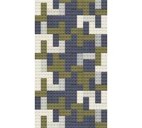 A.S. Création carta de parati TNT con effetto pietra in beige, blu, verde - carta de parati con blocchi da costruzione 8,80 x 0,53 m Made in Germany - 770651