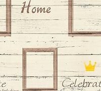 A.S. Création Celebrate Home 353413 35341-3 - Carta da parati in tessuto non tessuto, 10,05 m x 0,53 m, colore: Marrone/Crema/Giallo Made in Germany