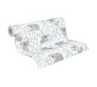 A.S. Création Creazione di carta da parati per la camera dei bambini Lilly & Luis - carta da parati in tessuto non tessuto con effetto koala - 10,05 m x 0,53 m - marrone, grigio, verde - 771342