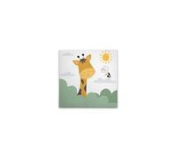 A.S. Création DD131745 - Stampa su tela per cameretta dei bambini, motivo giraffa, colore: verde, bianco, 40 x 40 cm