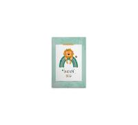 A.S. Création DD132474 - Stampa su tela per cameretta dei bambini, motivo: leone con arcobaleno, colore: verde, bianco, 40 x 60 cm