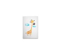A.S. Création DD132521 - Stampa su tela per cameretta dei bambini, motivo: giraffa, colore: bianco, giallo, 40 x 60 cm