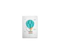 A.S. Création DD132531 - Stampa su tela con mongolfiera per cameretta dei bambini, motivo: giraffa, colore: bianco, verde, 40 x 60 cm