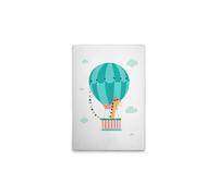 A.S. Création DD132532 - Stampa su tela con mongolfiera per cameretta dei bambini, motivo: giraffa, colore: bianco, verde, 50 x 75 cm