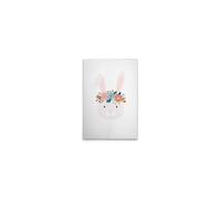A.S. Création DD132576 - Stampa su tela per cameretta dei bambini, motivo: coniglietto con fiori, colore: bianco, multicolore, 40 x 60 cm