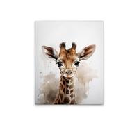 A.S. Création DD132983 - Stampa su tela per cameretta dei bambini, motivo: giraffa, colore: bianco, marrone, 40 x 50 cm