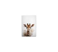 A.S. Création DD132985 - Stampa su tela per cameretta dei bambini, motivo: giraffa, colore: bianco, marrone, 40 x 60 cm