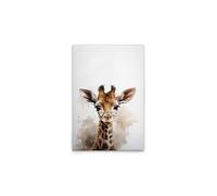 A.S. Création DD132986 - Stampa su tela per cameretta dei bambini, motivo: giraffa, colore: bianco, marrone, 50 x 75 cm
