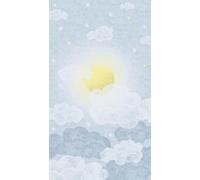 A.S. Creazione di carta da parati per la camera dei bambini Lilly & Luis - carta da parati fotografica con effetto nuvola - 1,59 m x 2,80 m - blu, giallo, bianco - prodotta in Germania - 770641