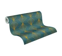 A.S. Création French Affair 361561 - Carta da parati in tessuto non tessuto, effetto grafico, 10,05 m x 0,53 m, colore: blu, oro