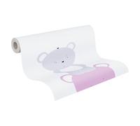A.S. Création Little Love 381362 - Carta da parati in tessuto non tessuto per la cameretta dei bambini, senza PVC, colore: Rosa/Grigio/Bianco opaco