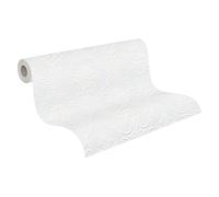 A.S. Création Meistervlies 354761 35476-1 - Carta da parati in tessuto non tessuto, verniciabile, 10,05 m x 0,53 m, colore: Bianco