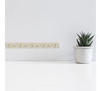 A.S. Création Only Borders 10 369141 - Bordo adesivo per carta da parati, 5 m x 0,08 m, colore: Metallico