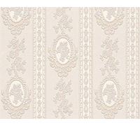 A.S. Création Strukturprofiltapete Belle Epoque Tapete klassisch 10,05 m x 0,53 m beige creme metallic Made in Germany 186133 1861-33