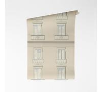 A.S. Création VERSACE VI Palazzo No 12 - Carta da parati in tessuto non tessuto, design neoclassico, colonne e decorazioni per finestre, in vinile, design neo-classico, 10,05 m x 0,70 m, beige/grigio