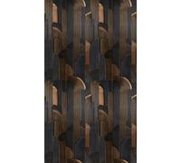 A.S. Création Vibes & Styles 792162 - Carta da parati in tessuto non tessuto, atmosfera calda con botanica, geometria e effetto 3D, effetto vinile, effetto 3D, 1,59 m x 2,80 m, nero/marrone
