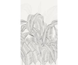 A.S. Création Vibes & Styles 792171 - Carta da parati in tessuto non tessuto, atmosfera calda con botanica, geometria e effetto 3D, motivo: foglie di palma, giungla, 1,59 m x 2,80 m, grigio/nero
