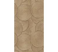 A.S. Création Vibes & Styles 792181 - Carta da parati in tessuto non tessuto, atmosfera calda con botanica, geometria e effetto 3D, motivo cerchi, effetto 3D, 1,59 m x 2,80 m, beige/marrone