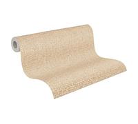 A.S. Création Vibes & Styles Jan Studio Sense & Surface 791126 - Carta da parati in tessuto non tessuto, con motivo a trama intrecciata, 10,05 m x 0,53 m, colore: beige/crema