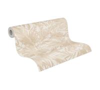 A.S. Création Vliestapete mit Blätter-Design in Beige, Creme, Braun - Exotische Dschungeltapete 10,05 m x 0,53 m by COSMOPOLITAN - 790631