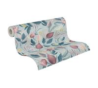 A.S. Création Vliestapete mit Blüten- & Blätter-Design in Blau, Rosa, Pink - Florale Blumentapete 10,05 m x 0,53 m by COSMOPOLITAN - 790621