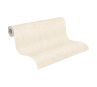 A.S. Création Vliestapete mit Textilstruktur in Beige, Grau - einfarbige Tapete 10,05 m x 0,53 m Unitapete by COSMOPOLITAN - 791096