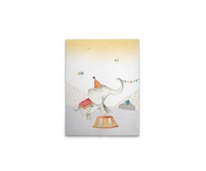 A.S. Création WTD DD129371 - Stampa su tela per cameretta dei bambini, motivo: circo, elefante, multicolore, beige, 30 x 40 cm